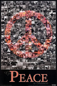 Peace Collage 'Give Peace A Chance' Poster Print