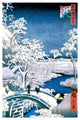 Hiroshige Drum Bridge Poster Print 22x34 - Rolled Art
