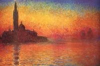 Monet Dusk in Venice Poster Print - 36x24 Rolled Art