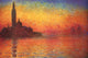Monet Dusk in Venice Poster Print - 36x24 Rolled Art