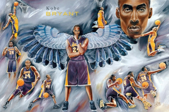 Kobe Bryant Collage Poster Print - 36x24