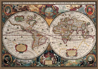 17th Century Old World Map Poster Print - 40x60
