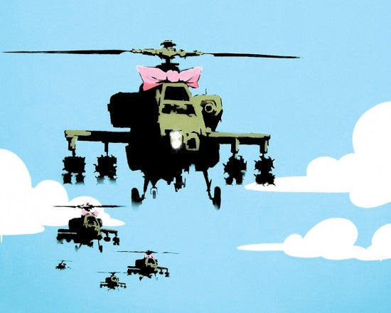 Banksy Helicopter Print Poster - 16x20 Rolled Poster