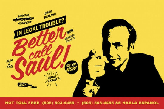 Better Call Saul Legal Trouble Poster Print - 36x24