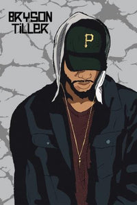 Bryson Tiller Cartoon Poster Print - 22x34 Rolled Art