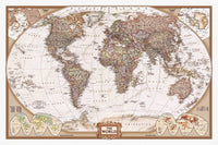 World Map Historical Rolled Poster Print - 36x24