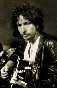 Bob Dylan Guitar Sepia Tone Poster Print 22x34