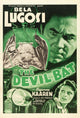 The Devil Bat Movie Poster featuring Bela Lugosi and Suzanne Kaaren - Classic Horror Art