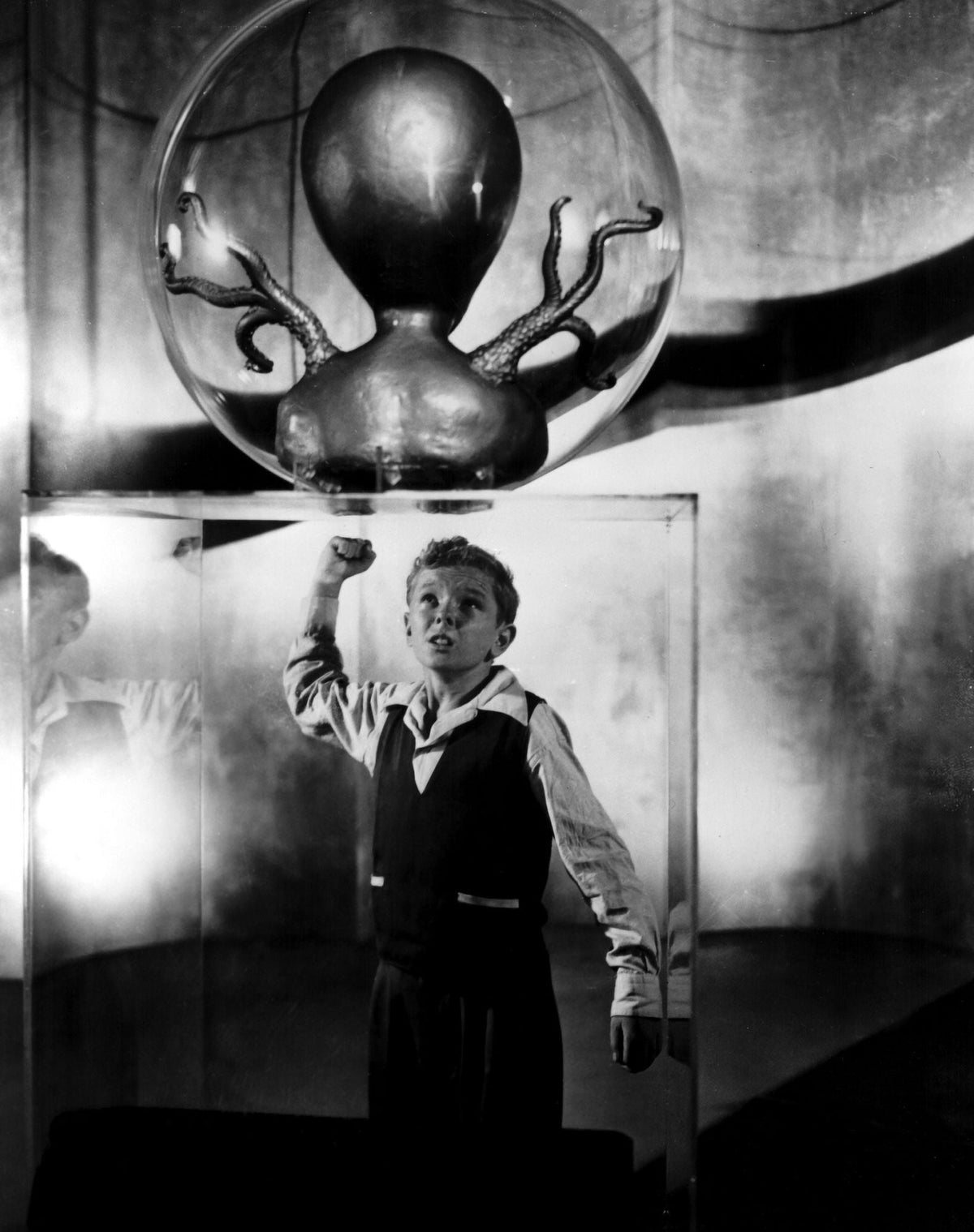Invaders From Mars 1953 photo print featuring Jimmy Hunt and Luz Potter.