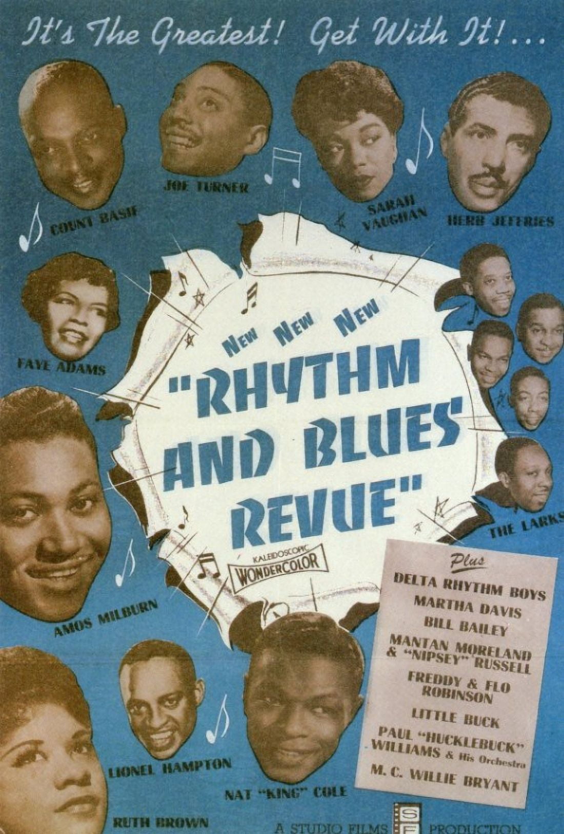 Rhythm and Blues Revue Movie Poster 11x17 - vibrant music decor