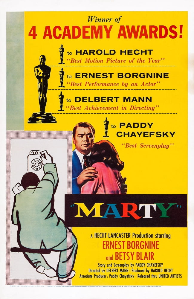 Marty Movie Masterprint Poster featuring Ernest Borgnine, 11x17