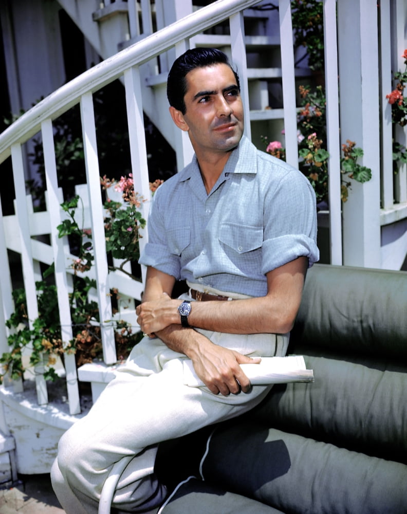 Tyrone Power classic photo print capturing the essence of Hollywood.