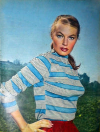 Anita Ekberg Blue Stripes Photo Print in multiple sizes