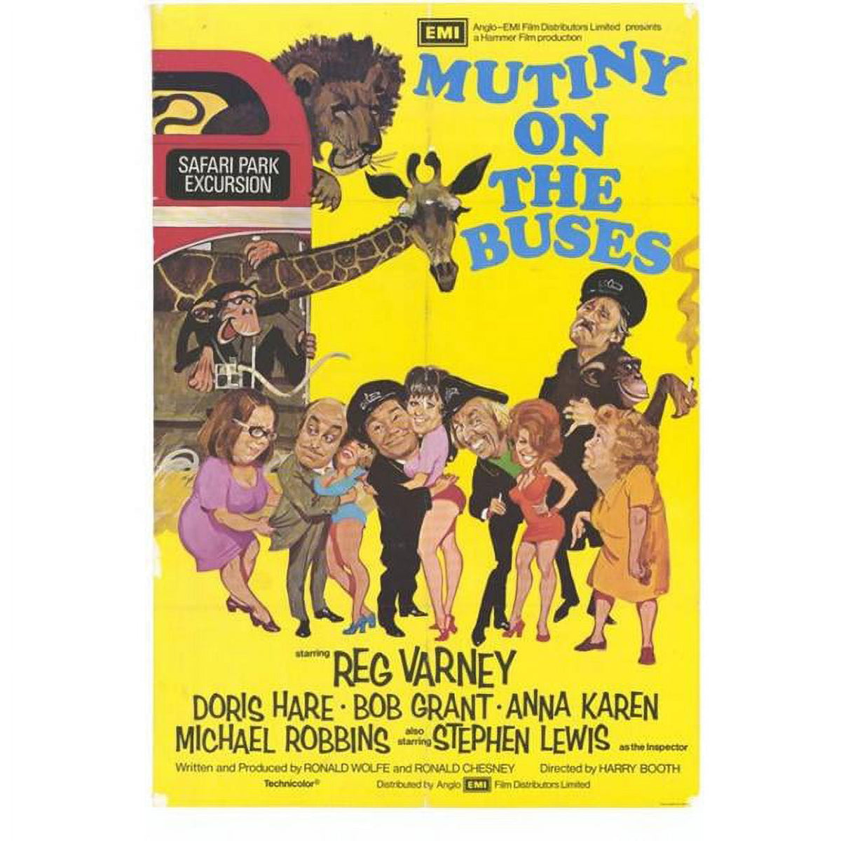 Mutiny on the Buses Movie Poster 11x17 Print
