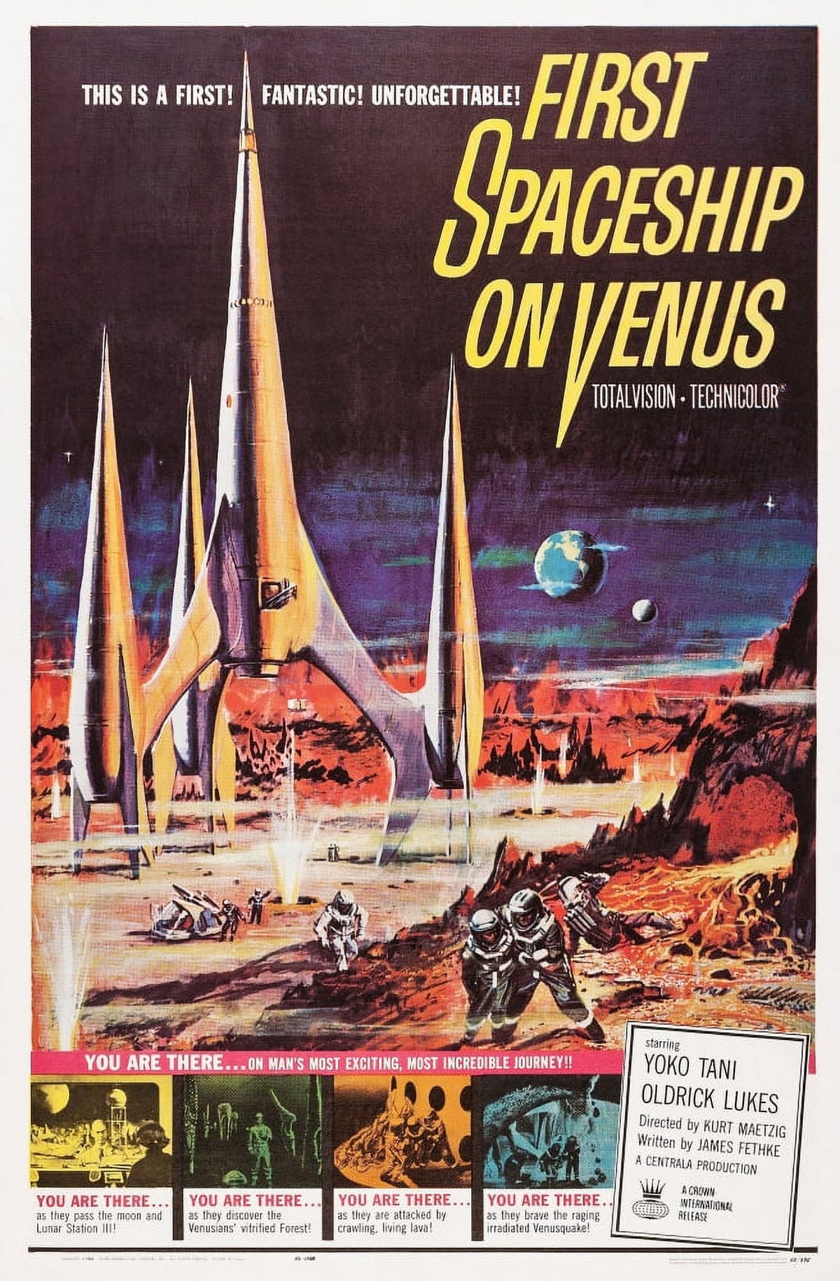 First Spaceship on Venus movie poster art from the 1962 film.