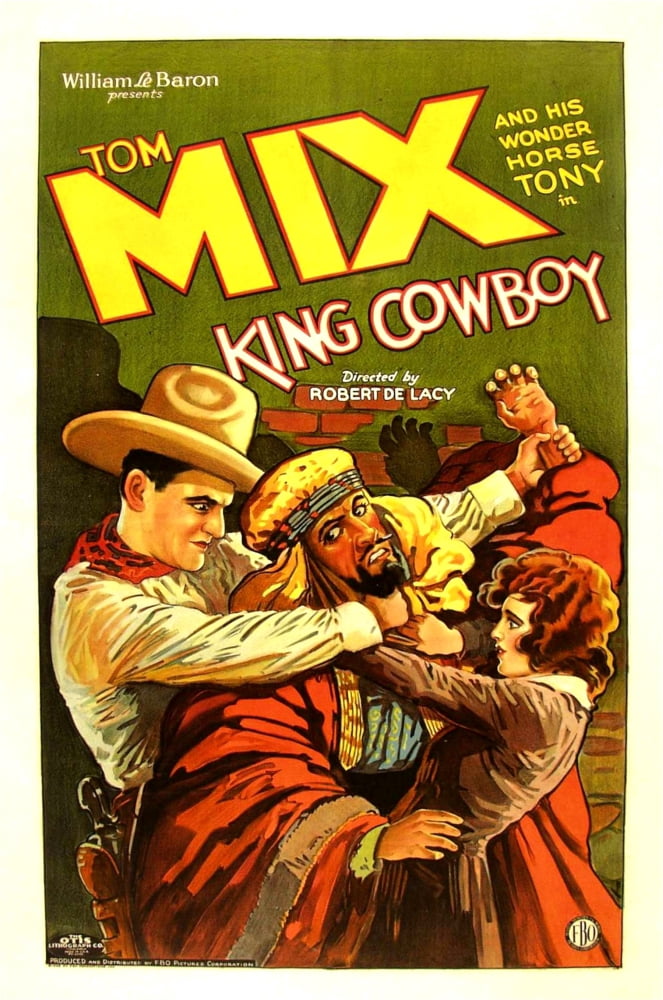 King Cowboy movie masterprint poster featuring Tom Mix and Sally Blane from 1928