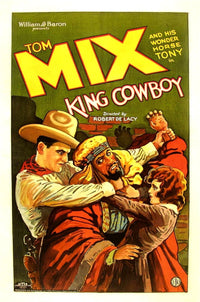 King Cowboy movie masterprint poster featuring Tom Mix and Sally Blane from 1928