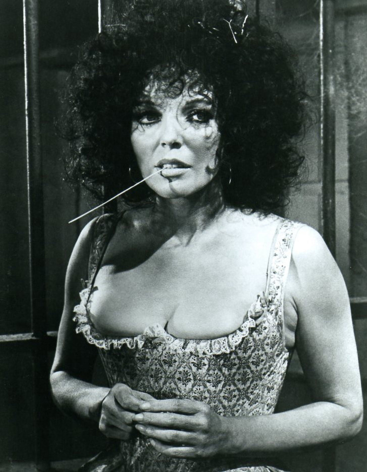 Joan Collins Straw Photo Print - Elegant Vintage Photo