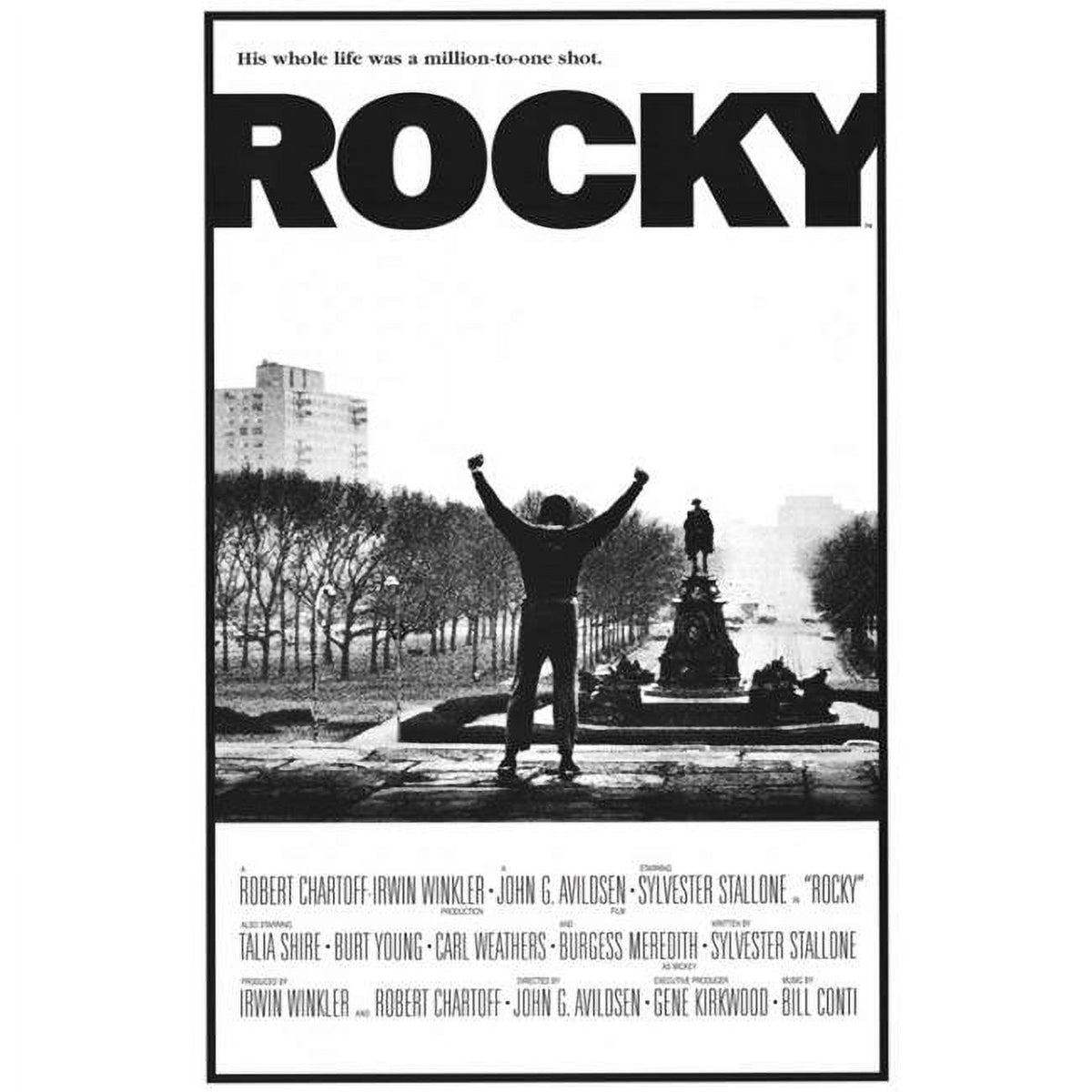Rocky Movie Poster Print - 27x40 inches, iconic boxing film artwork.