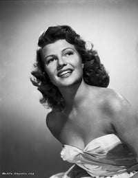 Rita Hayworth smiling posed photo print, classic Hollywood art