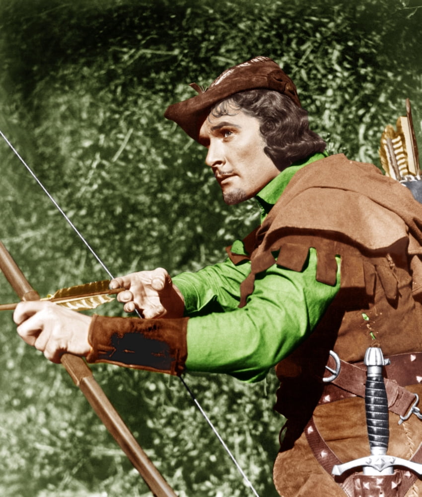 The Adventures of Robin Hood photo print featuring Errol Flynn, 1938 classic film.