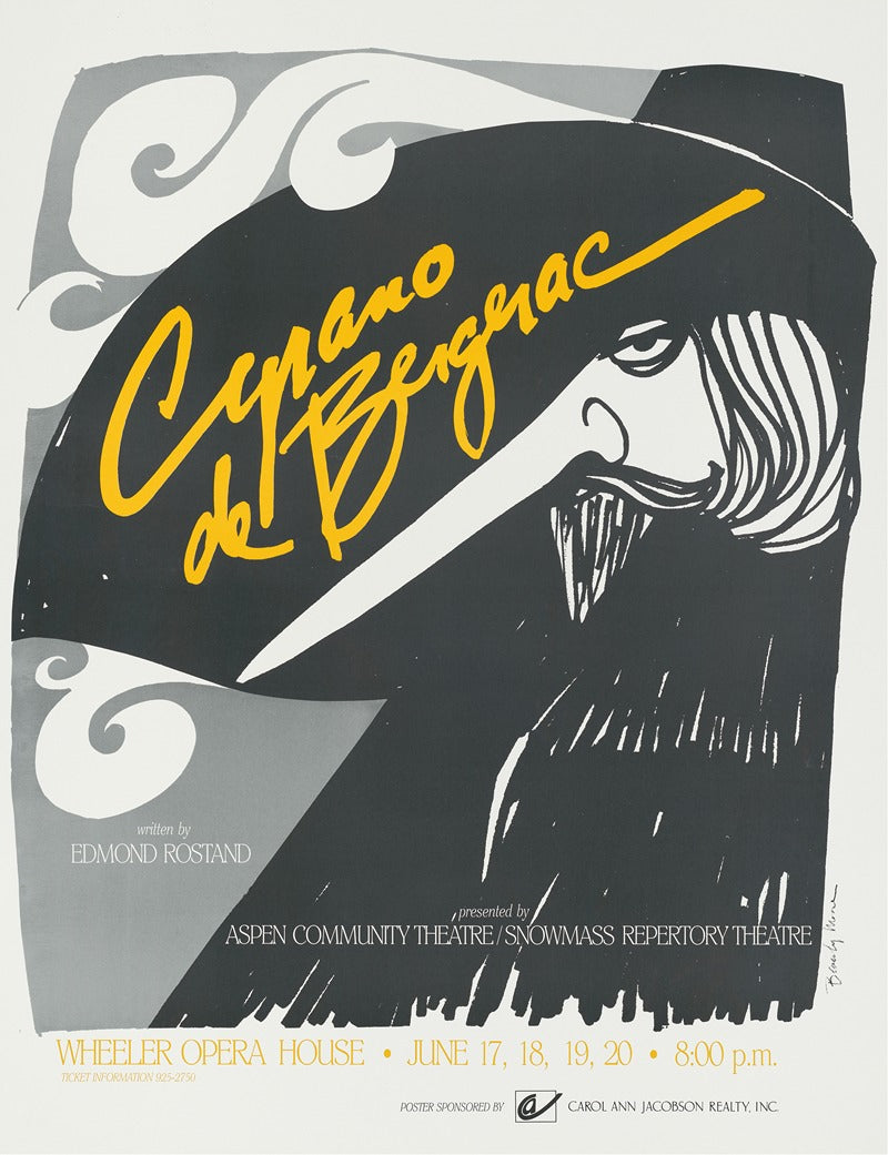 Cyrano de Bergerac 1987 movie poster print by Beverly Moore