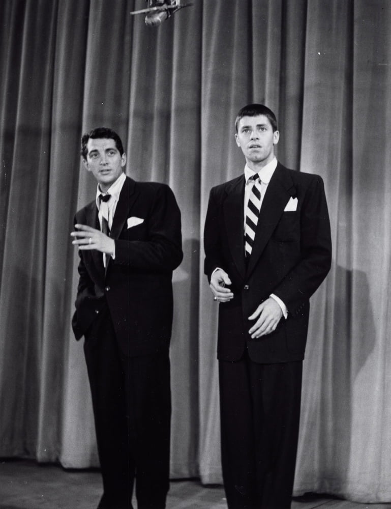 Martin and Lewis performing photo print - iconic comedy duo