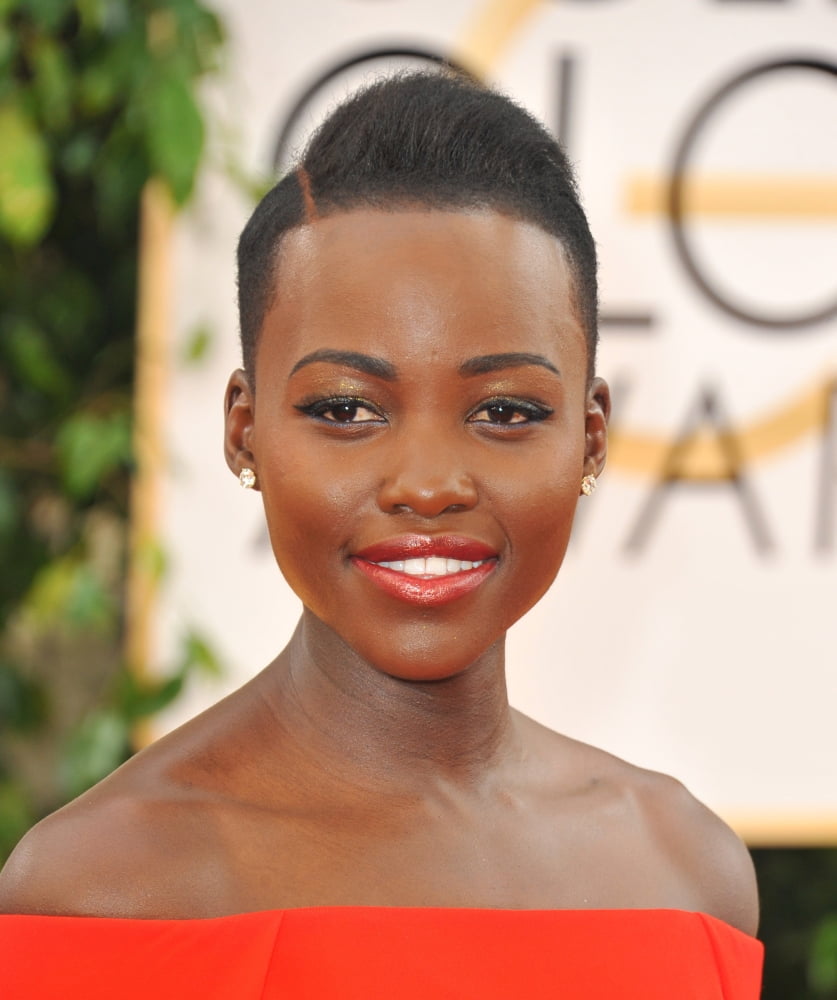 Lupita Nyong'o at the 71st Golden Globes Awards photo print