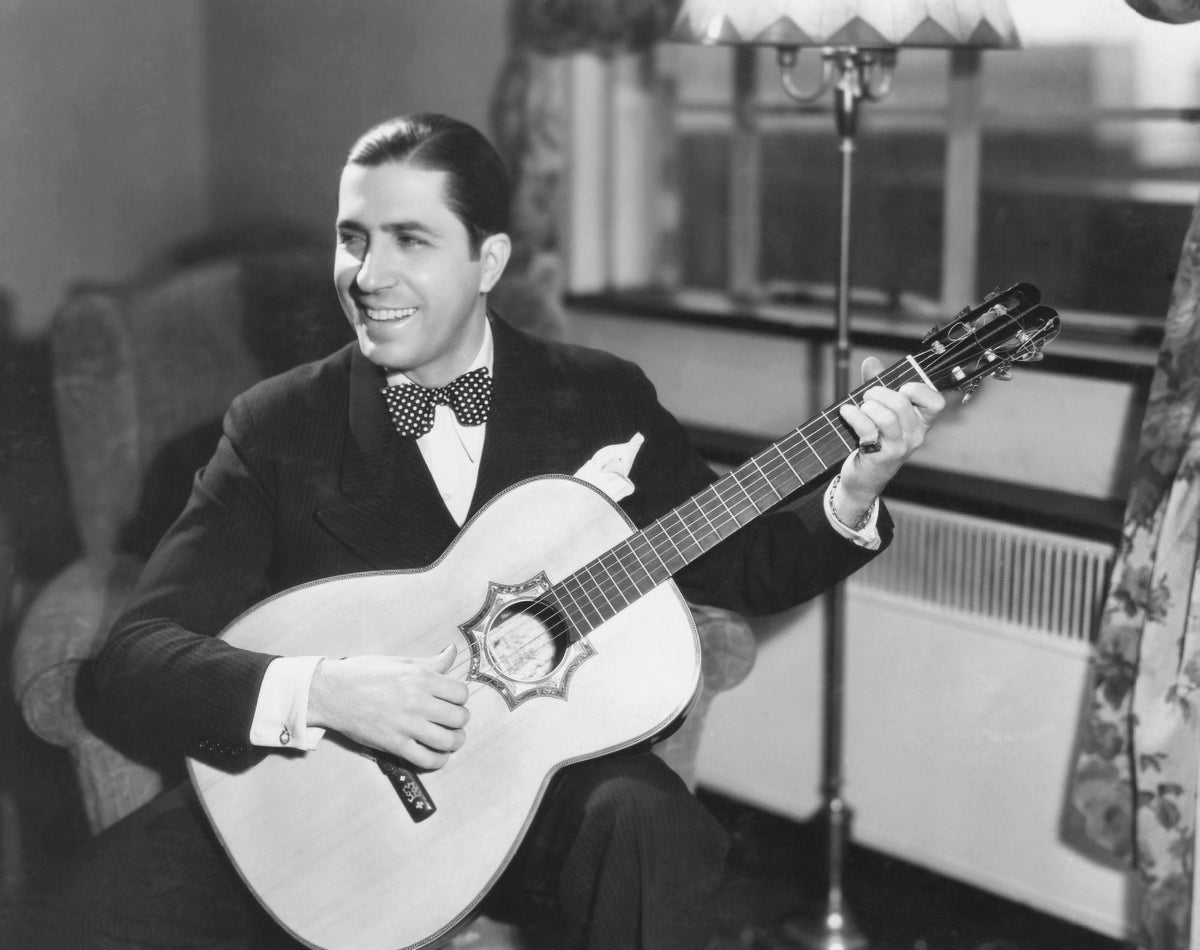 Carlos Gardel portrait poster print showcasing the legendary tango singer.
