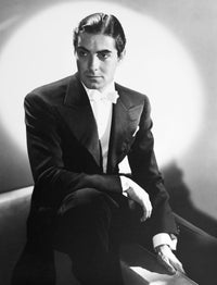 Tyrone Power Portrait Poster Print - Classic Hollywood Art