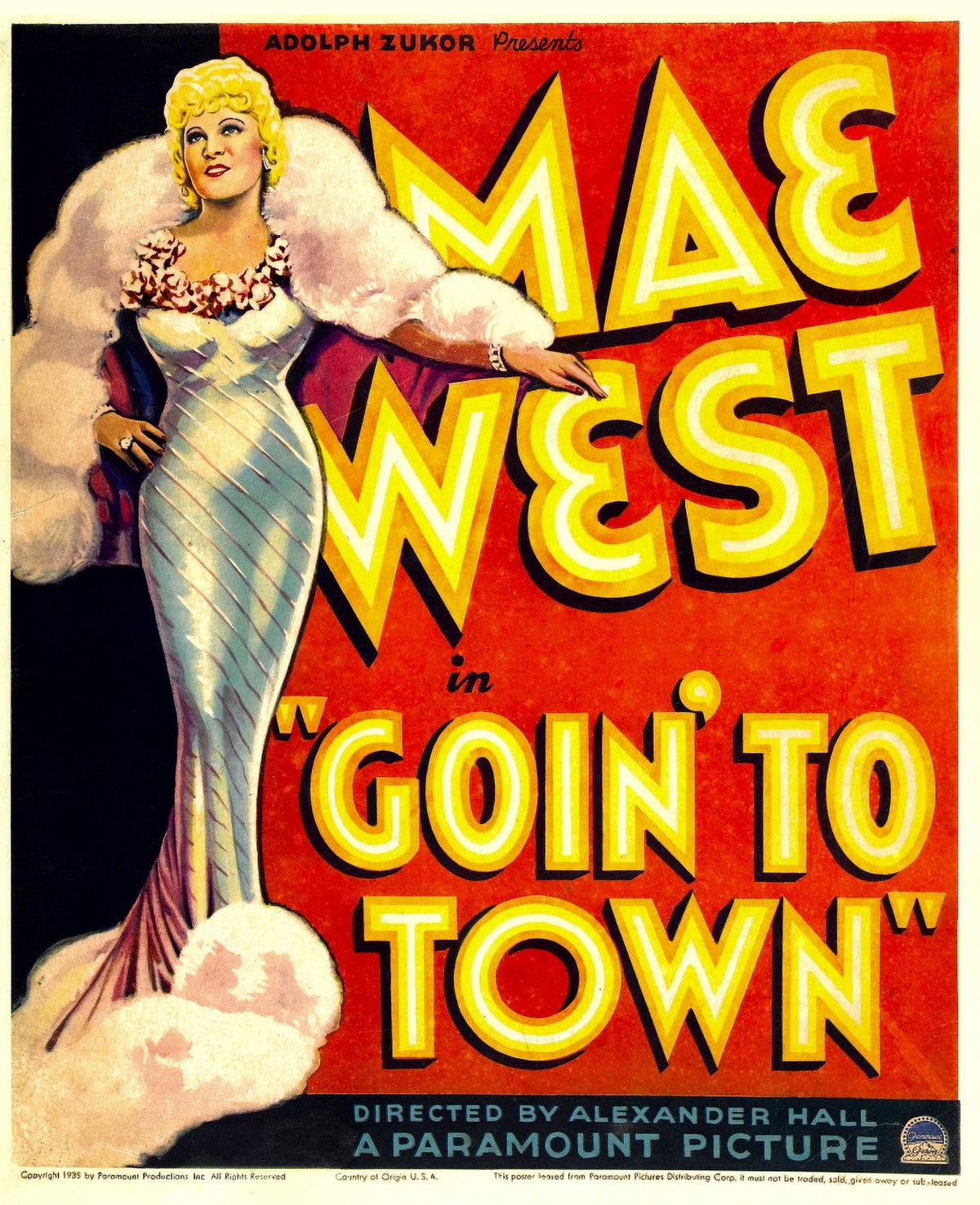 Goin' To Town Mae West movie poster print 1935