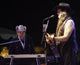 Bob Dylan and Willie Nelson performing live in Fort Worth, Texas photo print.