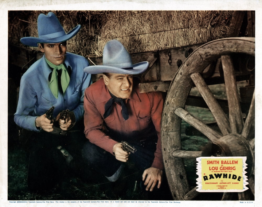 Rawhide Movie Masterprint Poster featuring Lou Gehrig, 1938