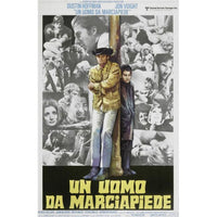 Midnight Cowboy movie poster featuring Jon Voight and Dustin Hoffman, 1969 film art.