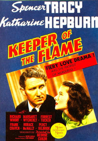 'Keeper of the Flame' movie poster print featuring Spencer Tracy and Katharine Hepburn