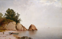 Beach at Beverly art print by John Frederick Kensett showcasing serene coastal landscape