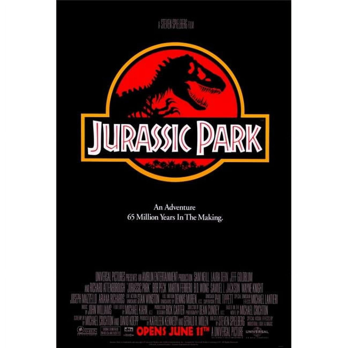 Jurassic Park Movie Poster Print 27x40 featuring iconic dinosaur imagery.