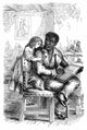 Nuncle Little Eva wood engraving poster print from Uncle Tom's Cabin