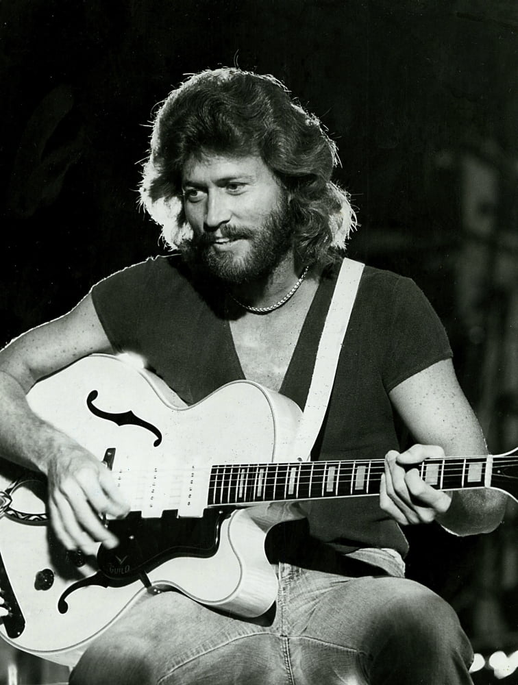 Barry Gibb Playing Guitar Photo Print