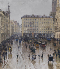 Blick auf den Marienplatz in München (1912) Art Print by Charles Vetter