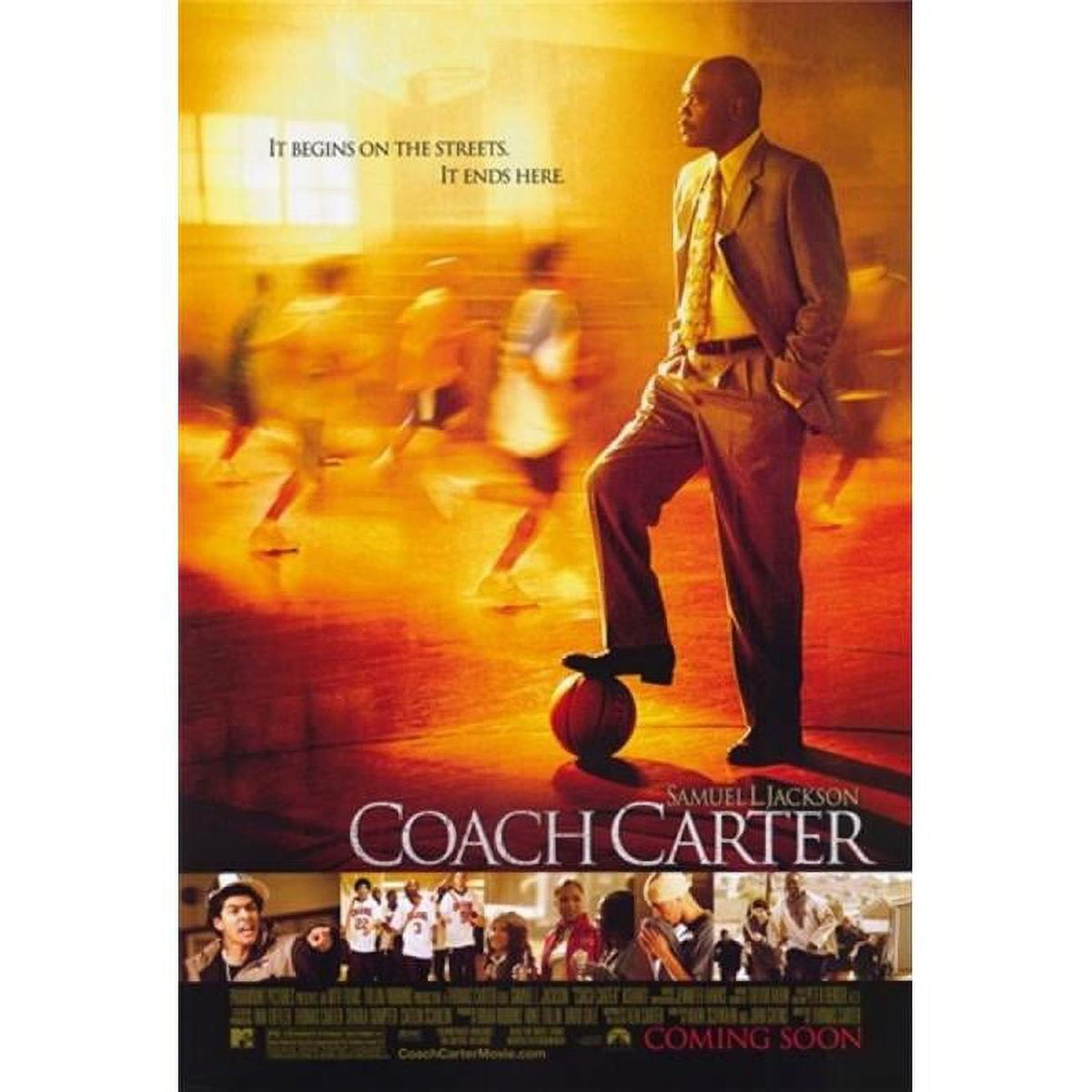 Coach Carter Movie Poster showcasing teamwork and inspiration in sports.