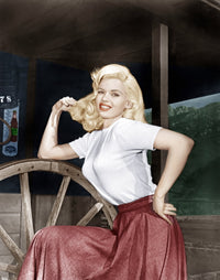 Vintage photo print of Jayne Mansfield circa 1957 in 8x10 and 24x30 sizes.