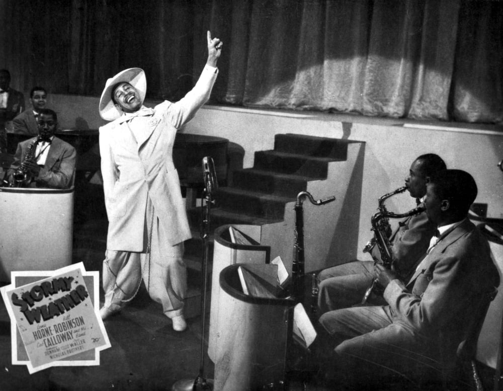 Cab Calloway singing photo print showcasing vibrant jazz performance