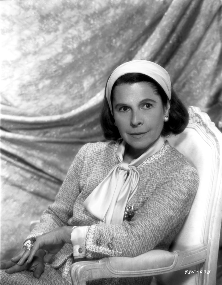 Ruth Gordon sitting on a chair photo print, classic Hollywood decor.