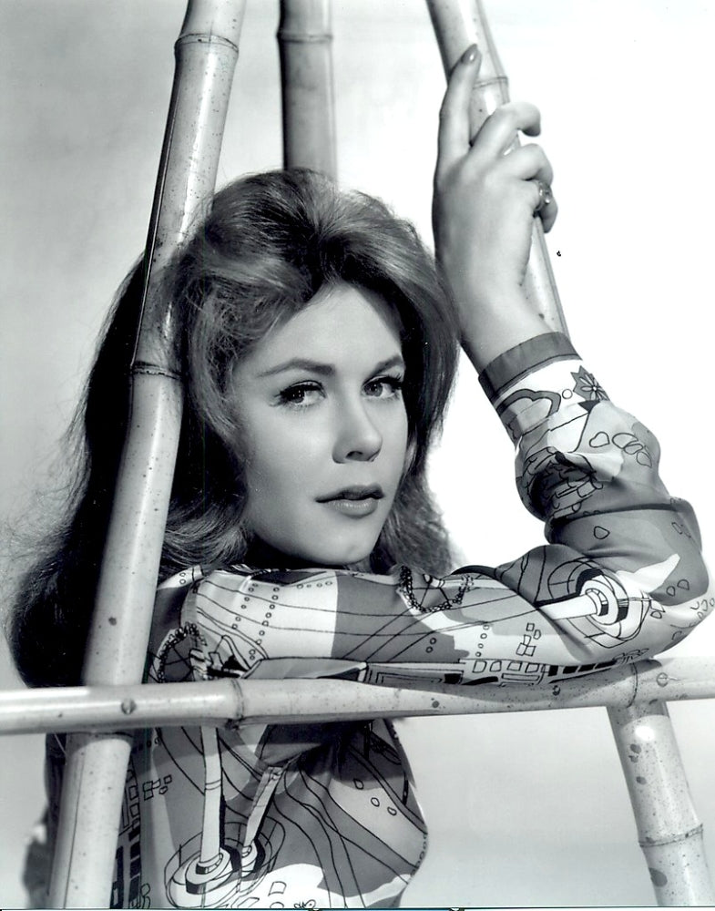 Elizabeth Montgomery holding bamboo photo print - classic television art.