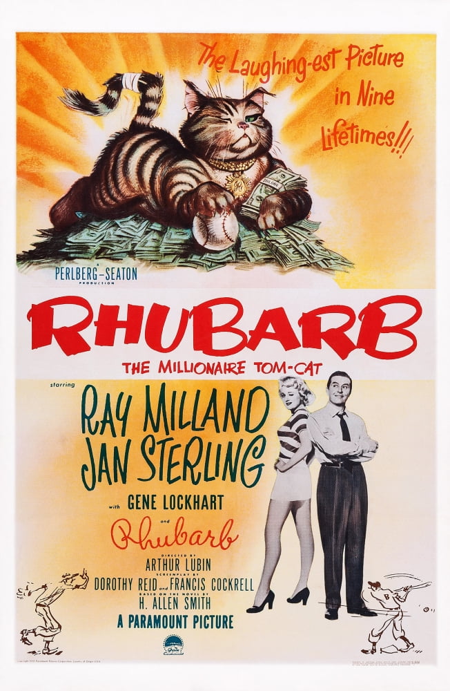 Rhubarb Movie Masterprint Poster featuring Jan Sterling and Ray Milland