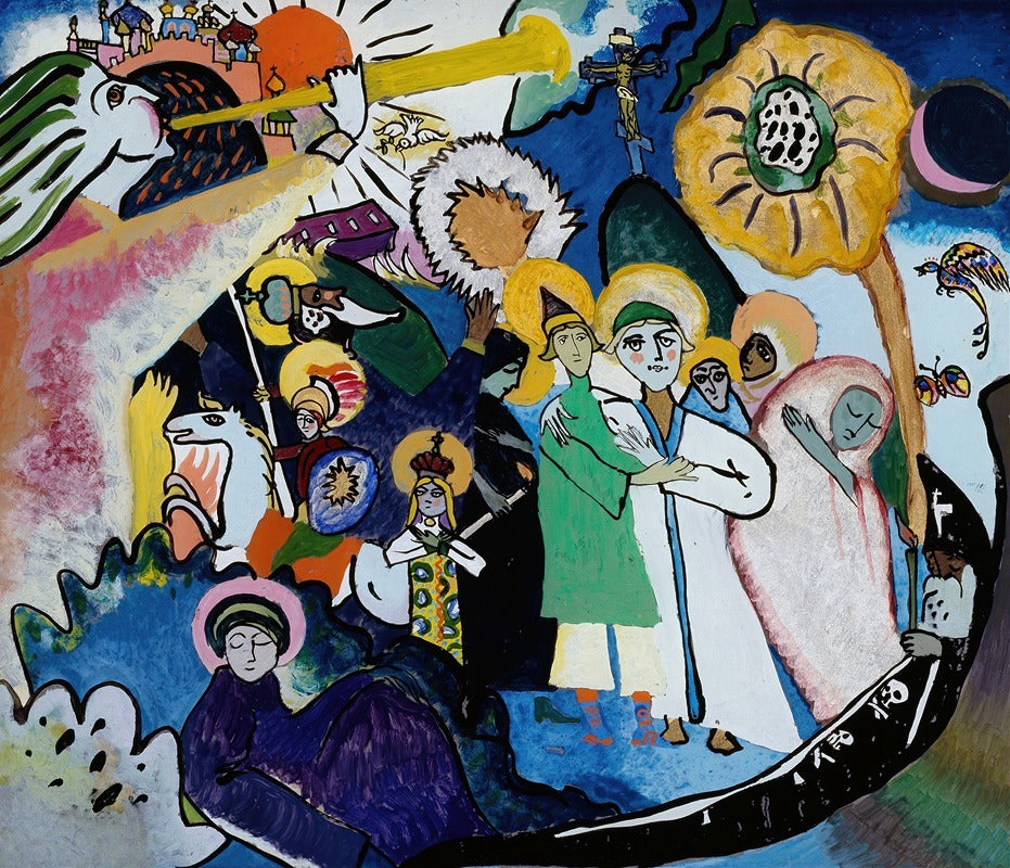 All Saints Day I art print by Wassily Kandinsky, vibrant abstract artwork.