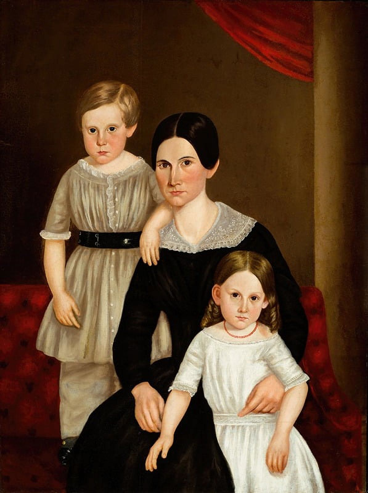 A Family Group fine art poster print from the late 1840s