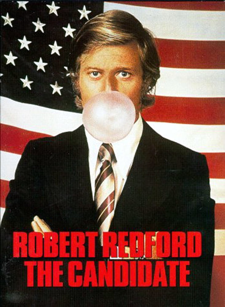 The Candidate movie poster print featuring Robert Redford from the 1972 film.