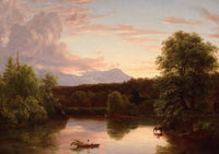North Mountain and Catskill Creek Art Print by Thomas Cole